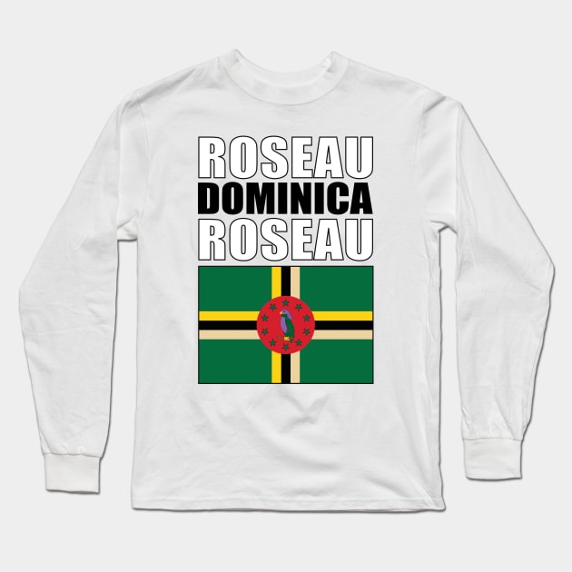 Flag of Dominica Long Sleeve T-Shirt by KewaleeTee